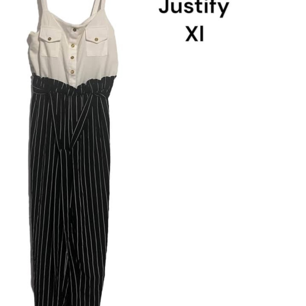 Justify Black and White Jumpsuit with Elegant Design